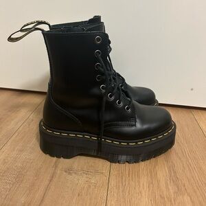 Dr Martens JADON Black Leather Platform Boot Women’s Size 5 - Fits size 6